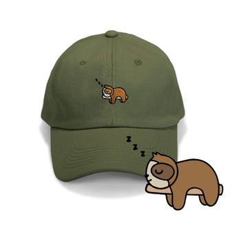 Follow Your Legend Sloth Hat forest green front view